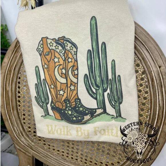 Walk by Faith Tee - Picture 1 of 1